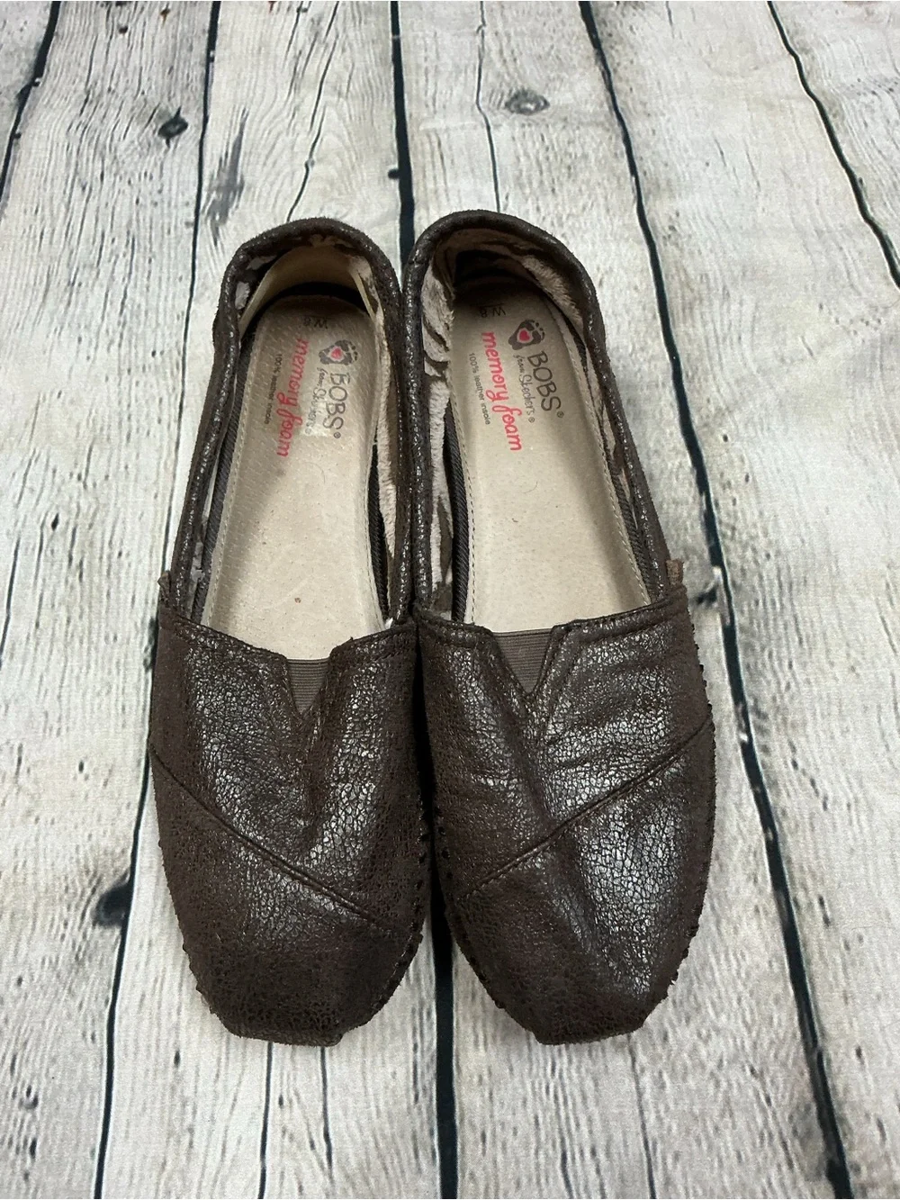 BOBS from Skechers Women's Dark Brown Slip-On Flats